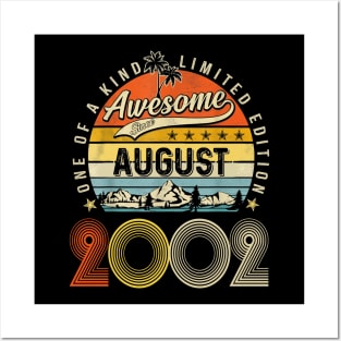 Awesome Since August 2002 Vintage 21st Birthday Posters and Art